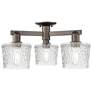 Arcadia Niagara 24"W 3 Light Oiled Bronze Semi-Flush w/ Clear Shade
