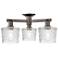 Arcadia Niagara 24"W 3 Light Oiled Bronze Semi-Flush w/ Clear Shade