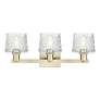 2_Arcadia Niagara 26"W 3 Light Brass Vanity Light With Clear Shade more views