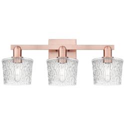 Arcadia Niagara 26"W 3 Light Bronze Vanity Light w/ Clear Shade