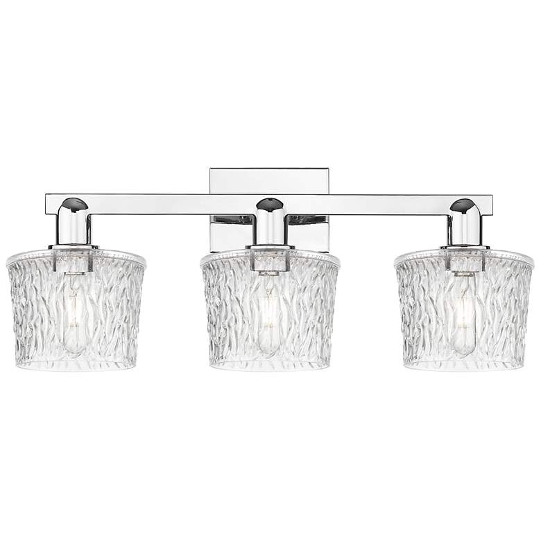 Image 1 Arcadia Niagara 26"W 3 Light Chrome Vanity Light w/ Clear Shade