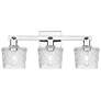 1_Arcadia Niagara 26"W 3 Light Chrome Vanity Light w/ Clear Shade