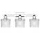 Arcadia Niagara 26"W 3 Light Chrome Vanity Light w/ Clear Shade