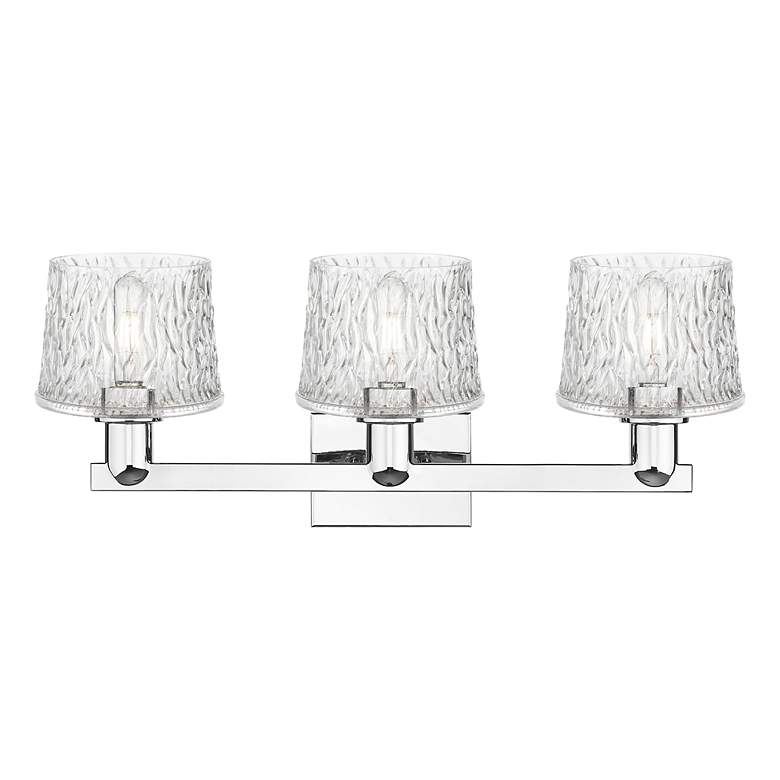 Image 2 Arcadia Niagara 26"W 3 Light Chrome Vanity Light w/ Clear Shade more views
