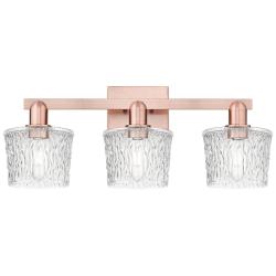 Arcadia Niagara 26"W 3 Light Copper Vanity Light With Clear Shade