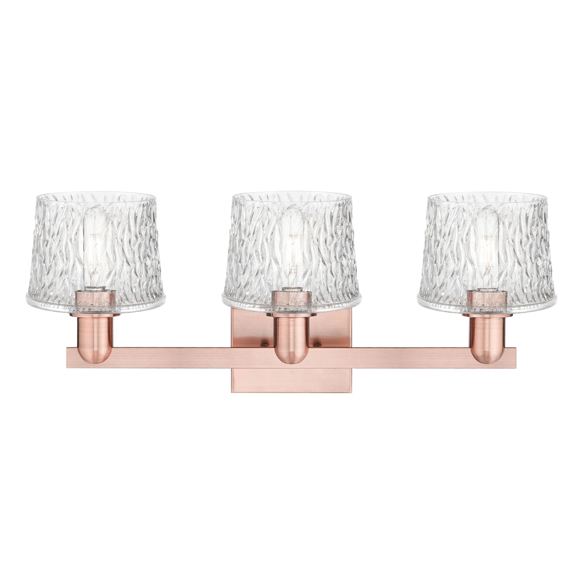 Image 2 Arcadia Niagara 26"W 3 Light Copper Vanity Light With Clear Shade more views