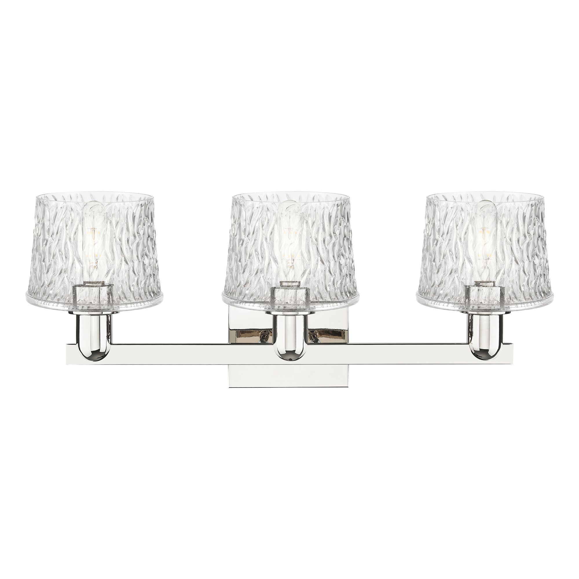 Image 2 Arcadia Niagara 26"W 3 Light Polished Nickel Bath Light w/ Clear Shade more views