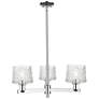Arcadia Niagara 28"W 3 Light Chrome Stem Chandelier w/ Clear Shade