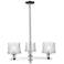 Arcadia Niagara 28"W 3 Light Chrome Stem Chandelier w/ Clear Shade