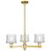 Arcadia Niagara 28"W 3 Light Gold Stem Hung Chandelier w/ Clear Shade