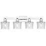 1_Arcadia Niagara 34"W 4 Light Chrome Vanity Light w/ Clear Shade