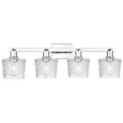 Arcadia Niagara 34"W 4 Light Chrome Vanity Light w/ Clear Shade
