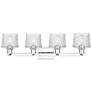 2_Arcadia Niagara 34"W 4 Light Chrome Vanity Light w/ Clear Shade more views