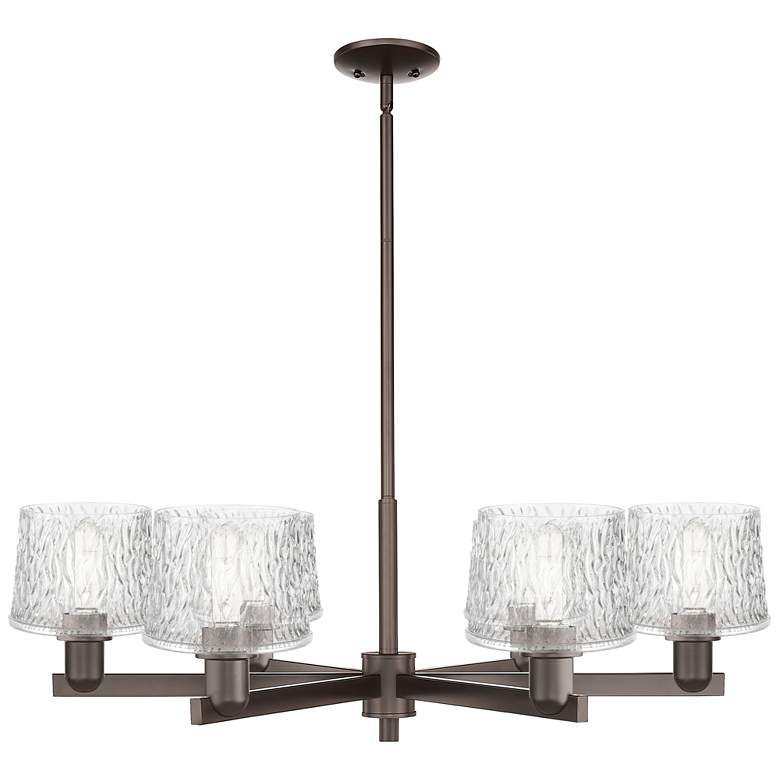 Image 1 Arcadia Niagara 36"W 6-Lt Oiled Bronze Stem Chandelier w/ Clear Shade