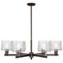 Arcadia Niagara 36"W 6-Lt Oiled Bronze Stem Chandelier w/ Clear Shade