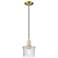 Arcadia Niagara 7"W Brass Cord Hung Mini Pendant With Clear Shade