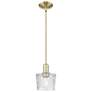 Arcadia Niagara 7"W Brass Stem Hung Mini Pendant With Clear Shade