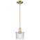Arcadia Niagara 7"W Brass Stem Hung Mini Pendant With Clear Shade