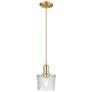 Arcadia Niagara 7"W Champagne Bronze Cord Mini Pendant w/ Clear Shade
