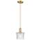 Arcadia Niagara 7"W Champagne Bronze Cord Mini Pendant w/ Clear Shade