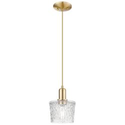 Arcadia Niagara 7"W Champagne Bronze Cord Mini Pendant w/ Clear Shade
