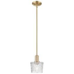 Arcadia Niagara 7"W Champagne Bronze Stem Mini Pendant w/ Clear Shade