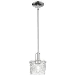 Arcadia Niagara 7"W Chrome Stem Hung Mini Pendant w/ Clear Shade