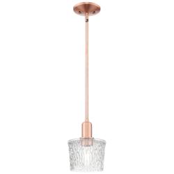 Arcadia Niagara 7"W Copper Stem Hung Mini Pendant With Clear Shade