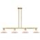 Arcadia Orwell 51"W 4-Lt Brass Stem Island Light w/ Matte White Shade
