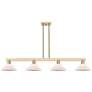 Arcadia Orwell 51"W 4-Lt Bronze Stem Island Light w/ Matte White Shade