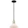 Arcadia Orwell 8"W Black Brass Cord Mini Pendant w/ Matte White Shade