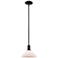 Arcadia Orwell 8"W Black Stem Hung Mini Pendant w/ Matte White Shade