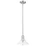 1_Arcadia Orwell 8"W Brushed Nickel Stem Mini Pendant w/ Clear Shade