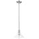 Arcadia Orwell 8"W Brushed Nickel Stem Mini Pendant w/ Clear Shade