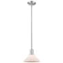 1_Arcadia Orwell 8"W Brushed Nickel Stem Pendant w/ Matte White Shade