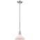 Arcadia Orwell 8"W Brushed Nickel Stem Pendant w/ Matte White Shade