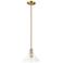 Arcadia Orwell 8"W Champagne Bronze Stem Mini Pendant w/ Clear Shade