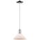 Arcadia Orwell 8"W Chrome Cord Hung Mini Pendant w/ Matte White Shade