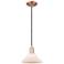 Arcadia Orwell 8"W Copper Cord Hung Mini Pendant w/ Matte White Shade