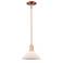 Arcadia Orwell 8"W Copper Stem Hung Mini Pendant w/ Matte White Shade