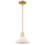 Arcadia Orwell 8"W Gold Stem Hung Mini Pendant w/ Matte White Shade