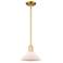 Arcadia Orwell 8"W Gold Stem Hung Mini Pendant w/ Matte White Shade