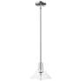 1_Arcadia Orwell 8"W Polished Nickel Stem Mini Pendant w/ Clear Shade