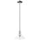 Arcadia Orwell 8"W Polished Nickel Stem Mini Pendant w/ Clear Shade