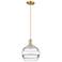 Arcadia Rochester 10"W Bronze Cord Mini Pendant w/ Clear Shade