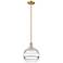 Arcadia Rochester 10"W Bronze Stem Mini Pendant w/ Clear Shade
