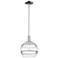 Arcadia Rochester 10"W Chrome Stem Hung Mini Pendant w/ Clear Shade