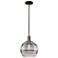 Arcadia Rochester 10"W Oiled Bronze Stem Pendant w/ Light Smoke Shade