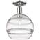 Arcadia Rochester 10"W Polished Nickel Semi.Flush Mount w/ Clear Shade