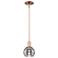 Arcadia Rochester 6"W Copper Stem Mini Pendant w/ Light Smoke Shade